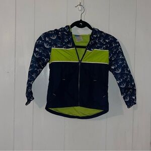 Kids Dinosaur Print Swim‎ Jacket - Navy and Green Lily & Dan XS (4-5)